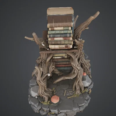 Kệ Sách Rừng Phép Thuật – Mô Hình Trưng Bày Sách Dáng Rễ Cây Kỳ Ảo