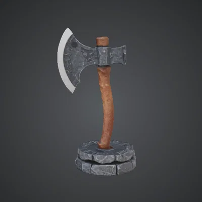 Mô hình Rìu Chiến Giả Tưởng – Tượng Vũ khí Trung cổ