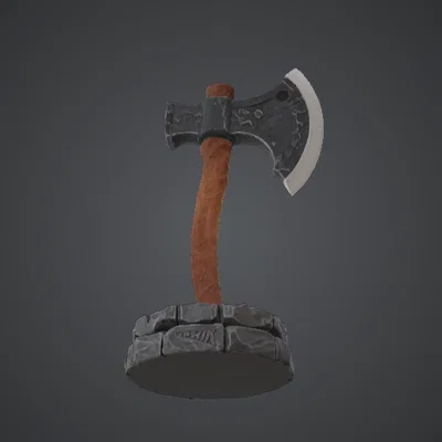 Mô hình Rìu Chiến Giả Tưởng – Tượng Vũ khí Trung cổ