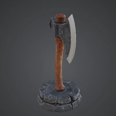 Mô hình Rìu Chiến Giả Tưởng – Tượng Vũ khí Trung cổ