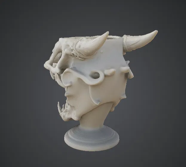 Dragon Skull Bust – Mô hình đầu rồng có sừng - Image 2