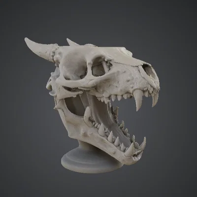 Dragon Skull Bust – Mô hình đầu rồng có sừng