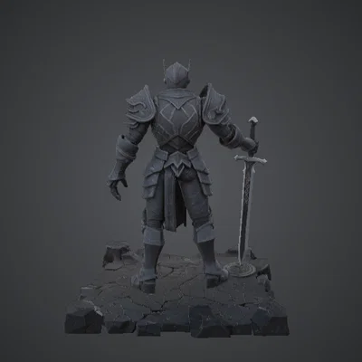 Tượng Chiến Binh Hiệp Sĩ Giáp Sắt – Mô hình Hiệp sĩ giả tưởng thời trung cổ cầm kiếm