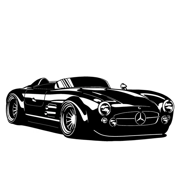 Mô hình trang trí treo tường xe cổ Cabriolet nghệ thuật in 3D - Image 1