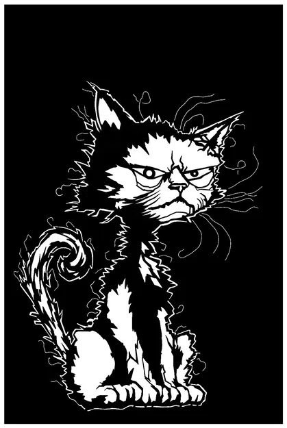 Mẫu trang trí tường nghệ thuật hình chú mèo cá tính (Wall Art) - Image 1