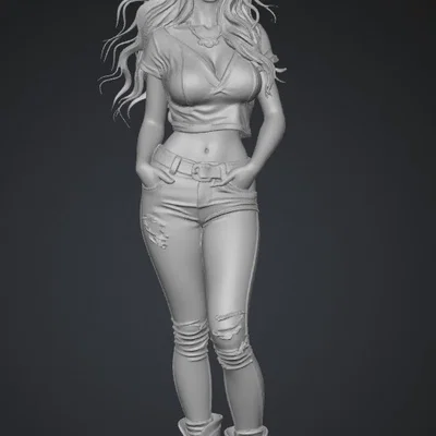 Mô hình 3D nữ cao bồi Desert Cowgirl đầy phong cách