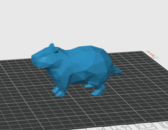 Mô hình 3D Capybara phong cách Low Poly nghệ thuật - Image 2