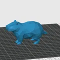 Mô hình 3D Capybara phong cách Low Poly nghệ thuật - Thumbnail 2
