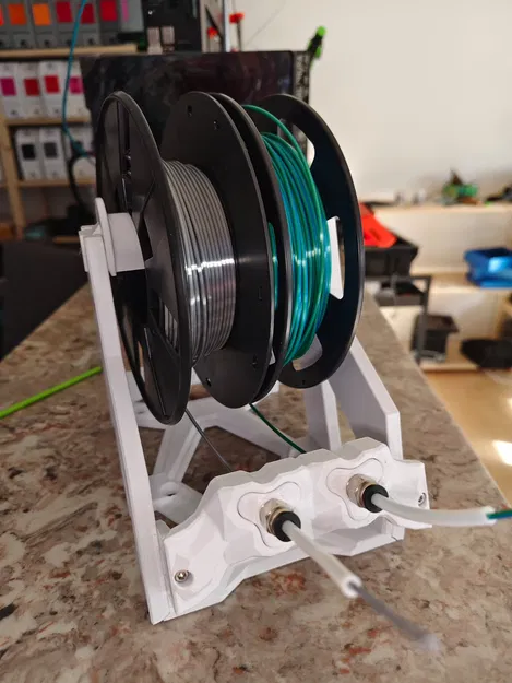 Bộ phận dẫn sợi kép cho giá đỡ cuộn in 3D (Dual Outlet) - Image 1