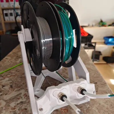 Bộ phận dẫn sợi kép cho giá đỡ cuộn in 3D (Dual Outlet)