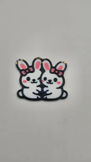 Móc khóa Thỏ đôi Easter siêu cưng - Image 1