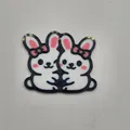 Móc khóa Thỏ đôi Easter siêu cưng - Thumbnail 1