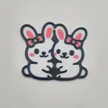 Móc khóa Thỏ đôi Easter siêu cưng - Thumbnail 2