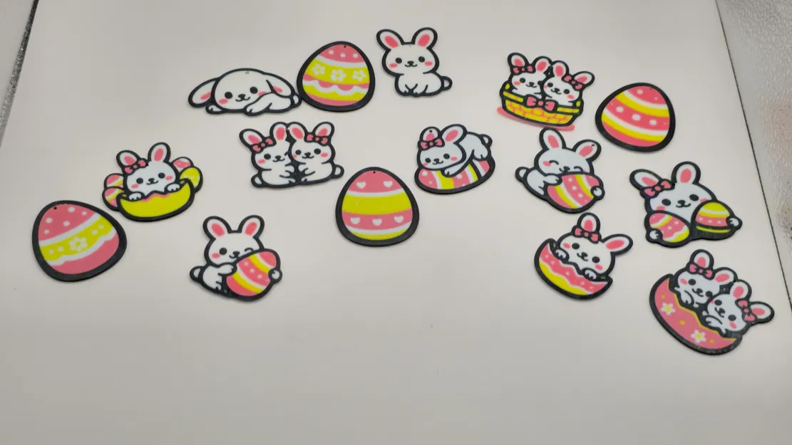 Móc khóa Thỏ đôi Easter siêu cưng - Image 4