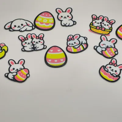 Móc khóa Thỏ đôi Easter siêu cưng