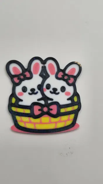 Móc Khóa Giỏ Thỏ Phục Sinh Dễ Thương - Image 2