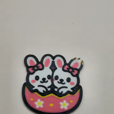 Móc khóa trứng thỏ Phục sinh siêu dễ thương