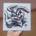 Savage Bunny - Mô hình tranh HueForge phong cách graffiti cực chất - Thumbnail 2