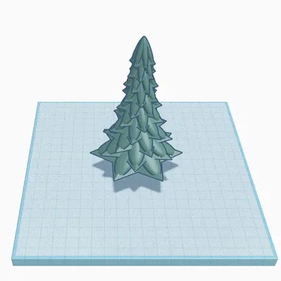 Mô hình cây thông trang trí 3D chi tiết cao tuyệt đẹp