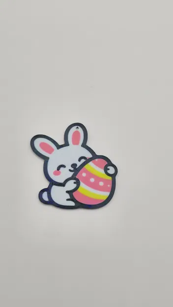 Móc khóa Thỏ ôm trứng Phục sinh dễ thương - Image 1