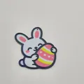 Móc khóa Thỏ ôm trứng Phục sinh dễ thương - Thumbnail 1