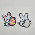 Móc khóa Thỏ ôm trứng Phục sinh dễ thương - Thumbnail 3