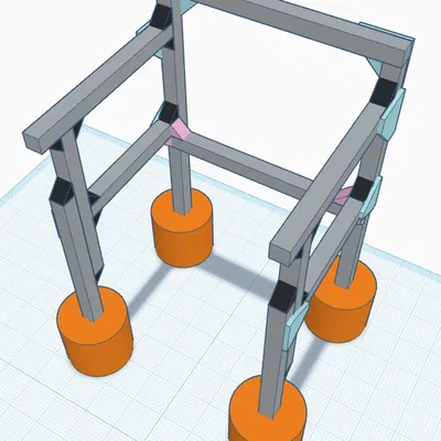 Rollator 4040 - Khung xe hỗ trợ đi lại tự chế từ nhôm định hình