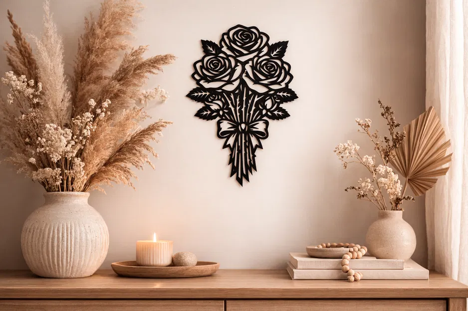 Mẫu trang trí bó hoa hồng - Image 1