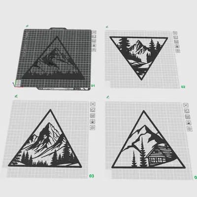 Tranh treo tường hình tam giác - Trang trí không gian sống phong cách tối giản