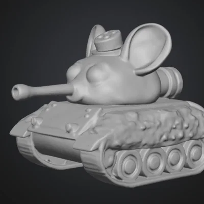 Mô hình xe tăng chuột Mouse Tank in 3D cực kỳ ngộ nghĩnh