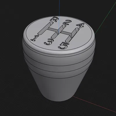 Núm cần số sàn phong cách cho Toyota Prius (In 3D)