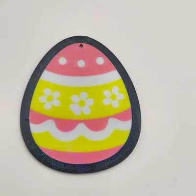 Móc khóa trứng Phục sinh họa tiết hoa