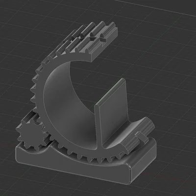 Mẫu in 3D đế dựng điện thoại Tilt Phone Stand cơ chế bánh răng