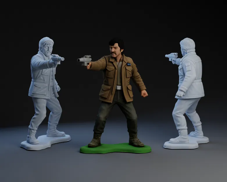 Mô hình 3D Cassian Andor phong cách lính nhựa cổ điển Star Wars - Image 1