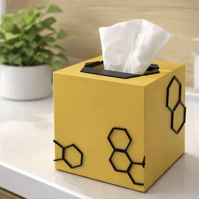 Vỏ bọc hộp khăn giấy hình tổ ong (Honeycomb Tissue Box Cover)