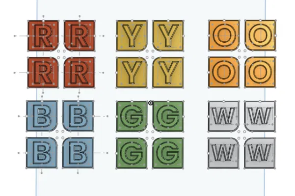 Bộ miếng dán nổi cho khối Rubik 2x2 - Image 3