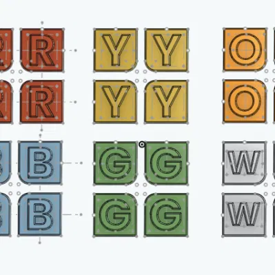 Bộ miếng dán nổi cho khối Rubik 2x2