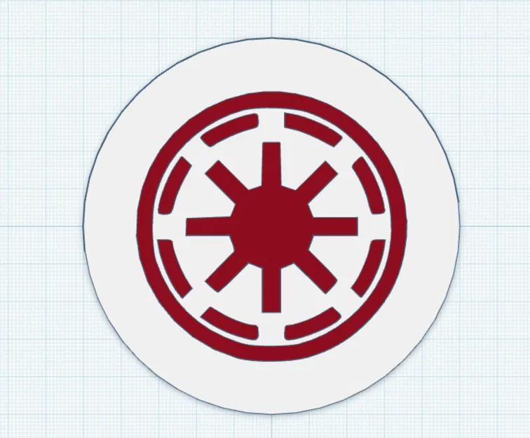 Mô hình in 3D logo Cộng hòa Star Wars - Republic Logo - Image 2