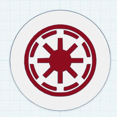 Mô hình in 3D logo Cộng hòa Star Wars - Republic Logo
