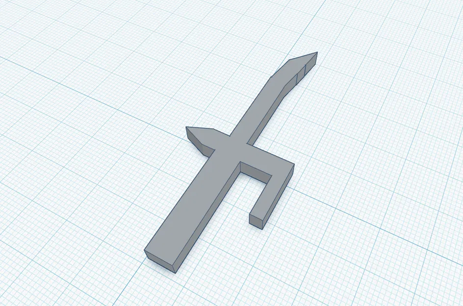 Mô hình kiếm 3D Sword Re-made với thiết kế lưỡi cong độc đáo - Image 1