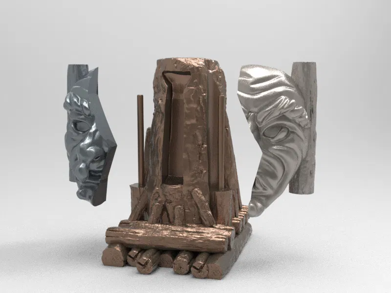 Bệ Thờ Đầu Phù Thủy Trung Cổ – Giá Đựng Philips OneBlade - Image 13