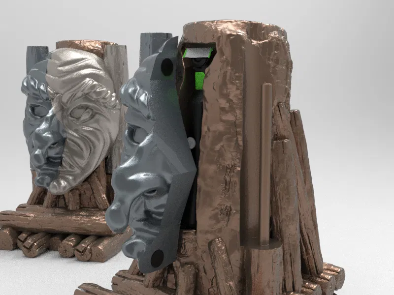 Bệ Thờ Đầu Phù Thủy Trung Cổ – Giá Đựng Philips OneBlade - Image 19