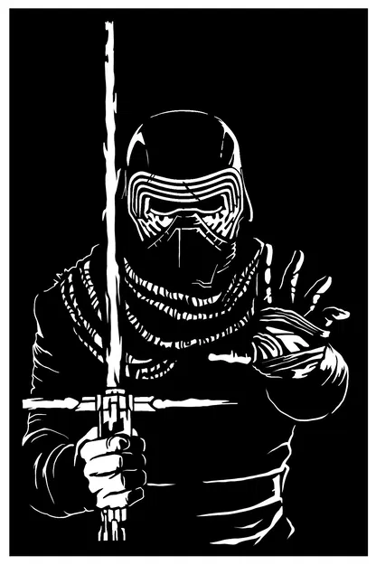 Tranh treo tường 3D nhân vật Kylo Ren cực chất cho fan Star Wars - Image 1