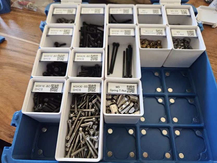 Nhãn Dán Tháo Rời Cho Khay Gridfinity v2 - Có Thể Chồng Lên Nhau (Tạm Gọi) - Image 2