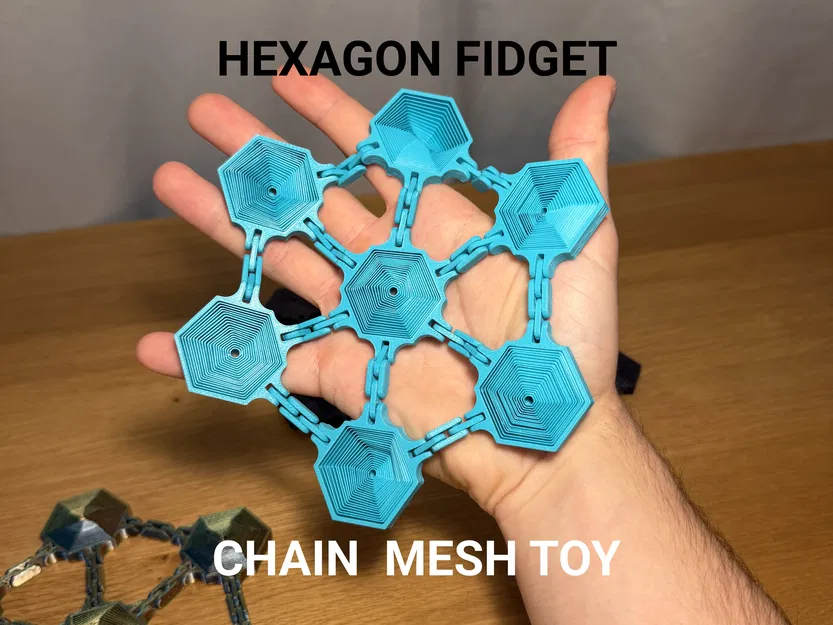 Đồ chơi Fidget dạng lưới lục giác (Hexagon Fidget Chain Mesh) - Image 1
