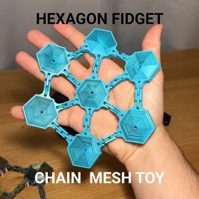 Đồ chơi Fidget dạng lưới lục giác (Hexagon Fidget Chain Mesh)
