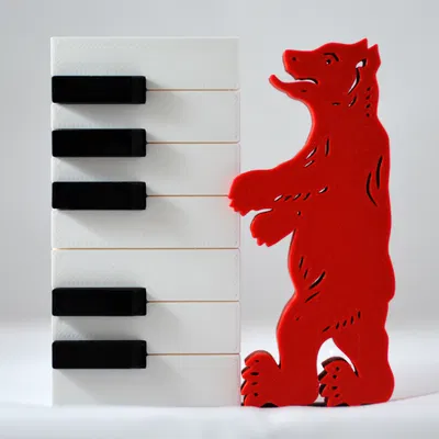 Mô hình gấu chơi đàn Piano độc đáo (Musica Ruthenica)