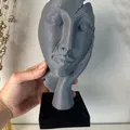 Tượng điêu khắc khuôn mặt tối giản kết hợp khay để đồ 3D - Thumbnail 2