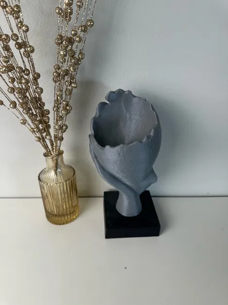 Tượng điêu khắc khuôn mặt tối giản kết hợp khay để đồ 3D - Image 4