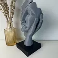 Tượng điêu khắc khuôn mặt tối giản kết hợp khay để đồ 3D - Thumbnail 5